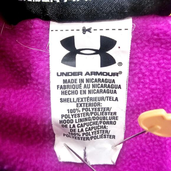 Under Armour Hoodie Youth Large Loose Fit Purple Blue Spell‎ Out Athleisure - Picture 8 of 11